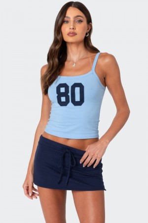 Edikted 80'S Babe Tank Top Black | USA TO488368R0