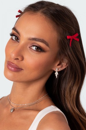 Edikted Abstract Dangly Earrings Silver | USA FI729932H4
