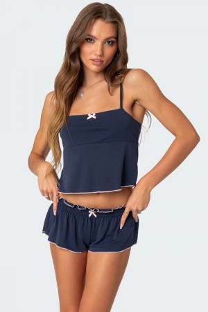 Edikted Alice Tank Top Black | USA AJ241594I8