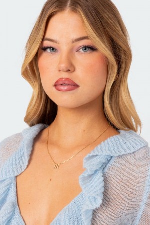 Edikted Angel Number Necklaces Gold | USA PE361606V3