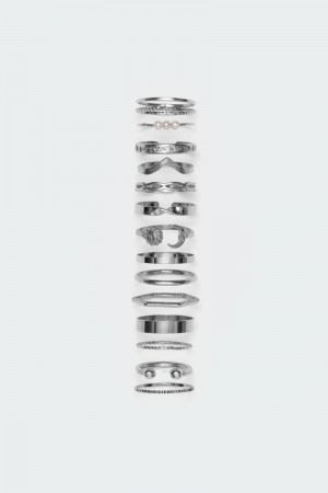 Edikted Assorted Stacking Pack Rings Gold | USA YY520742F0