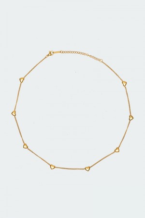 Edikted Baby Hearts Necklaces Gold | USA BP638233O2
