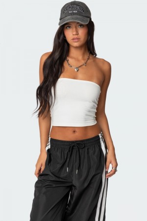Edikted Basic Tube Strapless Tops Black | USA JK737943Z9