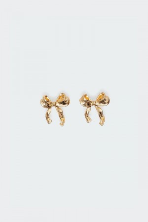 Edikted Bow Peep Earrings Gold | USA KL966416D8