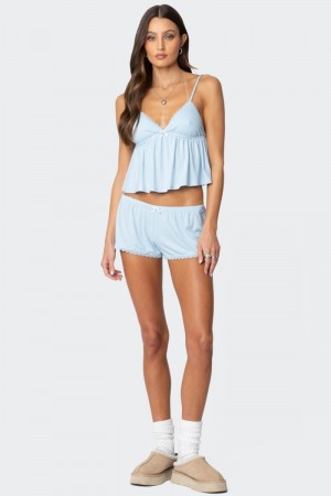 Edikted Buffy Shorts Light Blue | USA OX153105G8