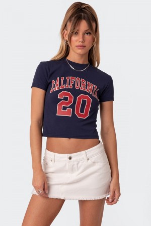 Edikted California T Shirts Gray | USA AU724332R1