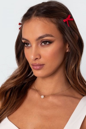 Edikted Center Stage Pearl Necklaces Gold | USA SB260416X0