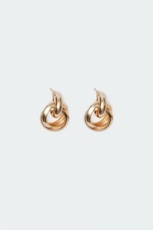 Edikted Chunky Knot Earrings Gold | USA IH244774U6