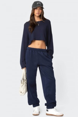 Edikted Clark Oversized Sweatpants Brown | USA XX604110Q5