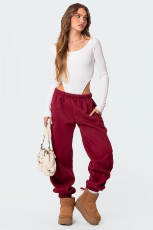 Edikted Clark Oversized Sweatpants Brown | USA WE385398T9