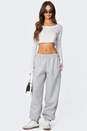 Edikted Clark Oversized Sweatpants Pants Brown | USA BG557185M1