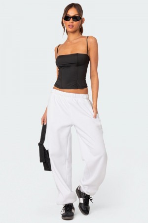 Edikted Clark Oversized Sweatpants Pants Brown | USA UG872777M7