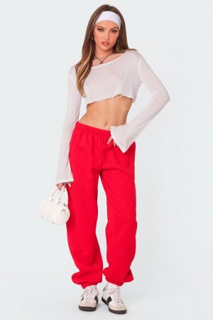 Edikted Clark Oversized Sweatpants Pants Brown | USA EA599819D2
