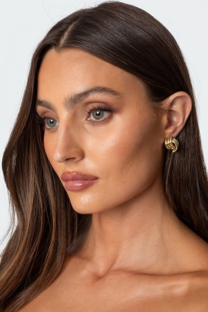 Edikted Coiled Earrings Gold | USA ZA520272X4
