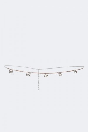 Edikted Delicate Butterfly Belly Chains Gold | USA RO632993Z2