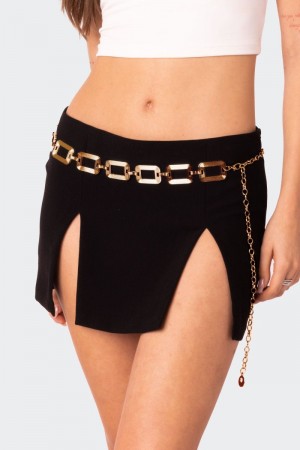 Edikted Disco Belts Gold | USA PS559925V0