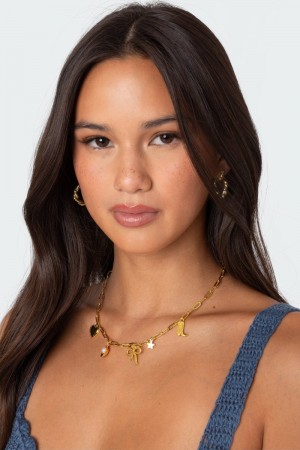 Edikted Dreamy Charm Necklaces Gold | USA GI682228G2