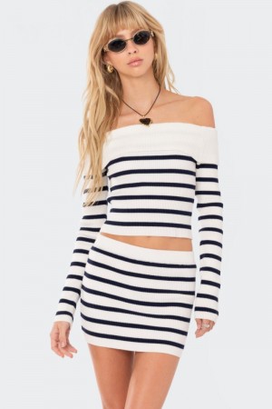 Edikted Elia Knitted Fold Over Crop Knitted Tops Mix | USA KE687668P1