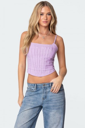 Edikted Elowen Eyelet Corset Lilac | USA RS565886H7