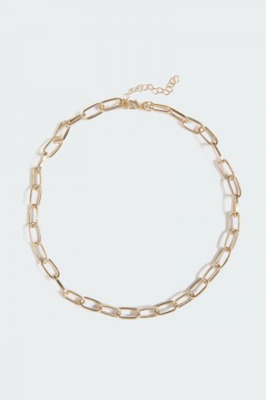 Edikted Fargo Chain Necklaces Gold | USA EU824852T6