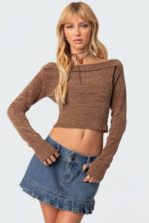 Edikted Farrah Knitted Tops Black | USA GS723722O5