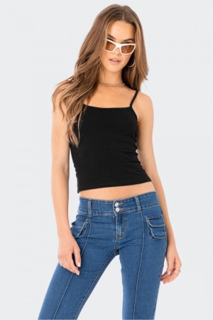 Edikted Fibi Tank Top Black | USA RU295579L7