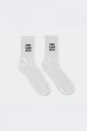 Edikted First Class Socks White | USA BR999159W6