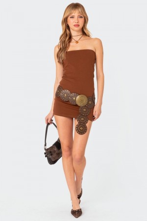 Edikted Gemma Strapless Mini Dress Black | USA MW257465T5