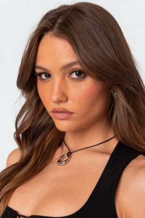 Edikted Hoop Cord Necklaces Gold | USA LV055345E9