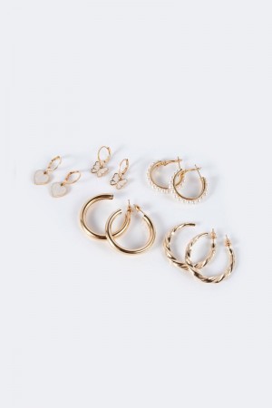 Edikted Hoop Earring Pack Earrings Gold | USA BA160956E7