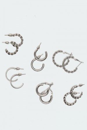 Edikted Hoop Pack Earrings Gold | USA NU086588Q2