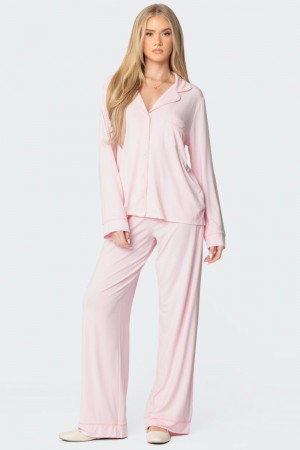 Edikted Jeanette Pants Light Pink | USA UD560276Y6