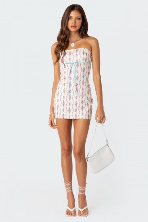 Edikted Jules Printed Mini Dress Mix | USA KI529442T7