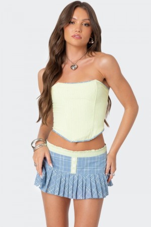 Edikted Kayleigh Contrast Pinstripe Corset Mix | USA JK667596C3