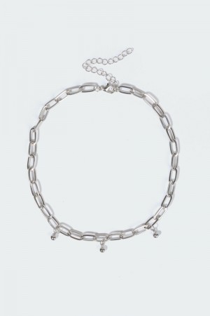 Edikted Link Chain Necklaces Silver | USA JV849424C1