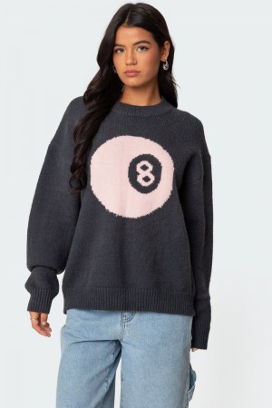 Edikted Magic 8 Oversized Chunky Knit Sweater Long Sleeve Tops Cream | USA JX405830I8