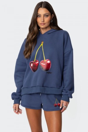 Edikted Mon Cheri Hoodie Blue | USA XC449774U6