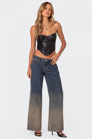 Edikted Mud Wash Low Rise Slouchy Jeans Mix | USA IK387728Y7