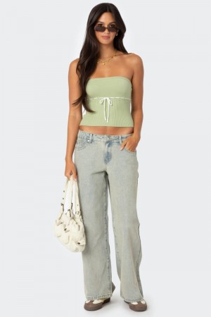 Edikted Petite Magda Low Rise Acid Wash Jeans Black Washed | USA IN298459H7