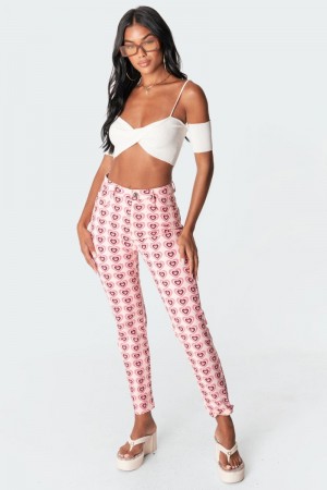 Edikted Power Of Love Mom Jeans Pink | USA WJ158335F8