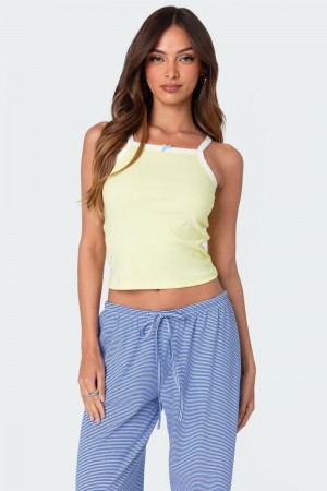 Edikted Ramira Contrast Tank Top Yellow | USA FK913081V2