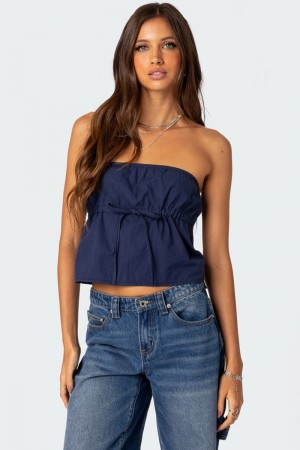 Edikted Reva Strapless Strapless Tops Brown | USA HA161346G7