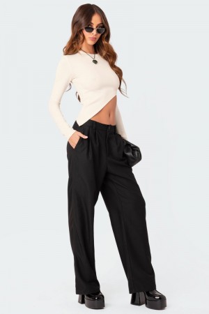 Edikted Riza Asymmetric Crop Tops Blue | USA AK160876N7