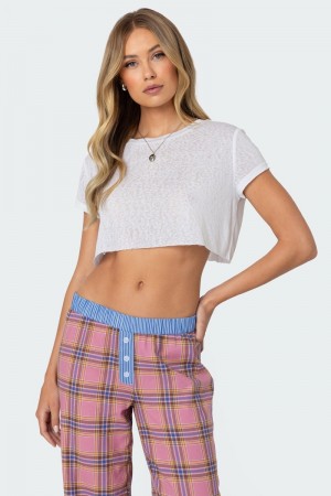 Edikted Seville Cropped T Shirts Black | USA FX730503C6