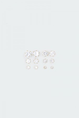 Edikted Sparkle Stud Pack Earrings Gold | USA CK494009Q0