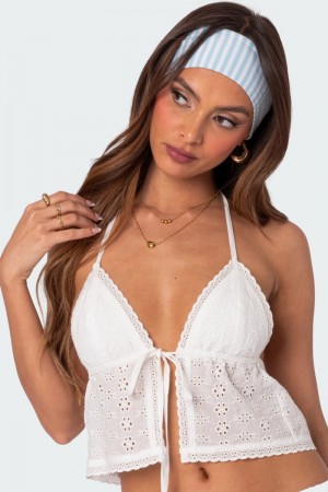 Edikted Striped Headband Hair Accessories Blue | USA PS879687F6