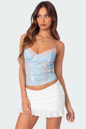 Edikted Talulla Cupped Lace Up Corset Mix | USA QT066256I9