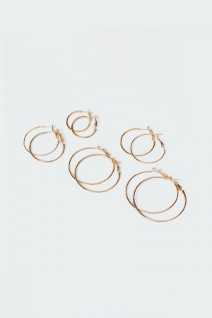 Edikted Ultimate Hoop Earring Pack Earrings Gold | USA KG243844K5