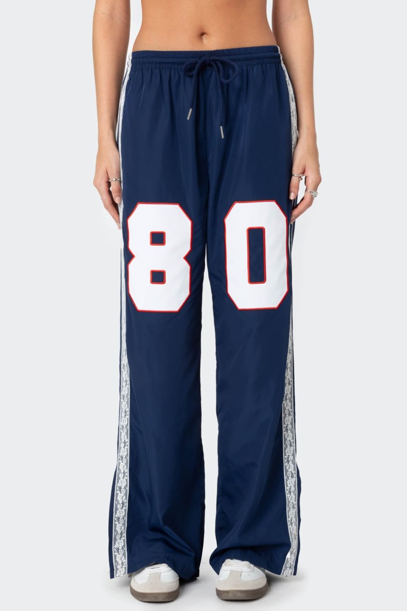Edikted 1980 Nylon Track Pants Navy | USA GS243434W3