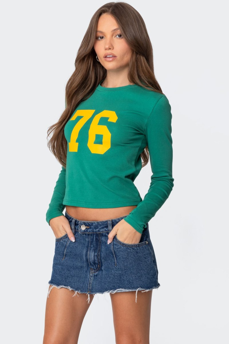 Edikted 76 Long Sleeve Tops Green | USA MI330323L8